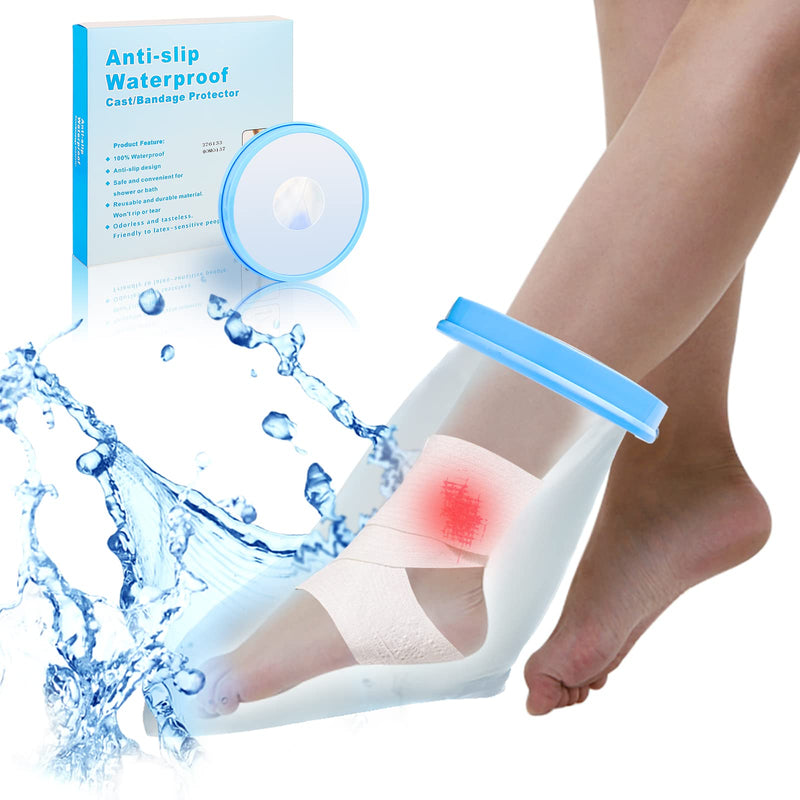 SUPERNIGHT Waterproof Foot Cast Cover for Shower& Bath, Reusable Sealed Watertight Foot Protector, Wound Cast Bag Protector for Foot&Ankle, Cast Bag Bandage Protector, Cast Cover for Showing Foot Adult Foot/Ankle - BeesActive Australia