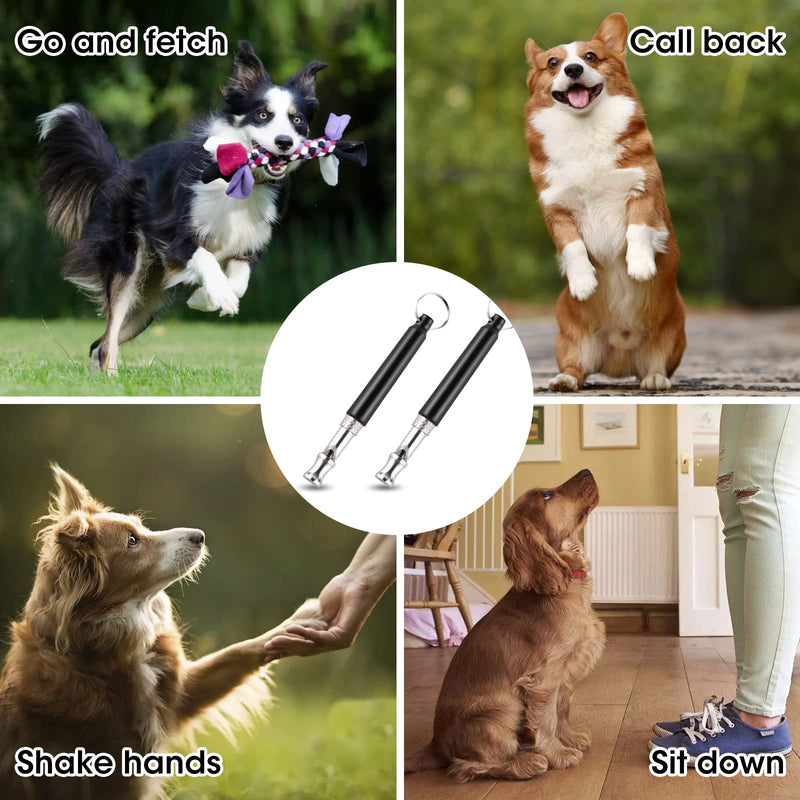 2 Pack Dog Whistle for Stop Barking, Adjustable Ultrasonic Dog Whistle Professional Recall Dog Training Whistle with Lanyard - BeesActive Australia