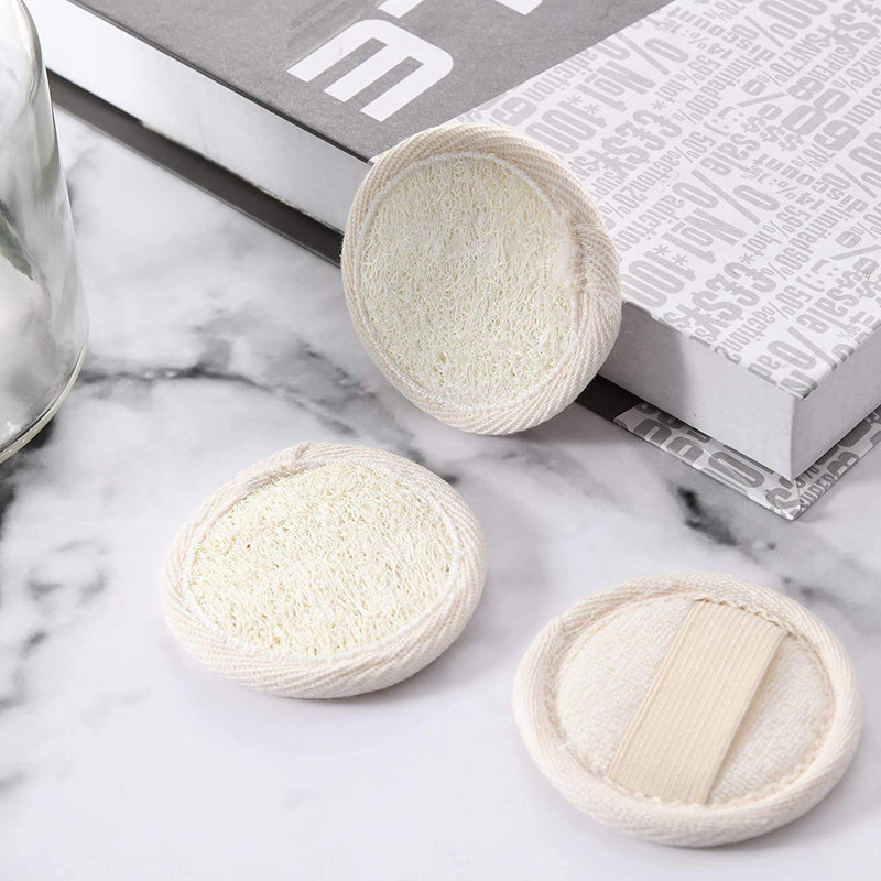 10 Pcs Exfoliating Loofah Sponge Pads, Face Loofah Exfoliator, Natural Luffa Sponge for Cleansing and Exfoliating Facial Skin, Perfect for Bath Spa - BeesActive Australia