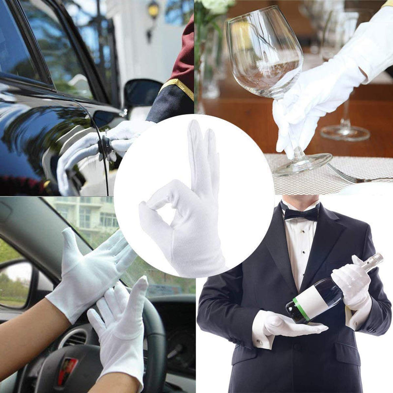 2 PAIRS SIZE 7 DERMATOLOGICAL COTTON GLOVES DRY SKIN ECZEMA MOISTURISING CREAM 7 Number Size White - BeesActive Australia