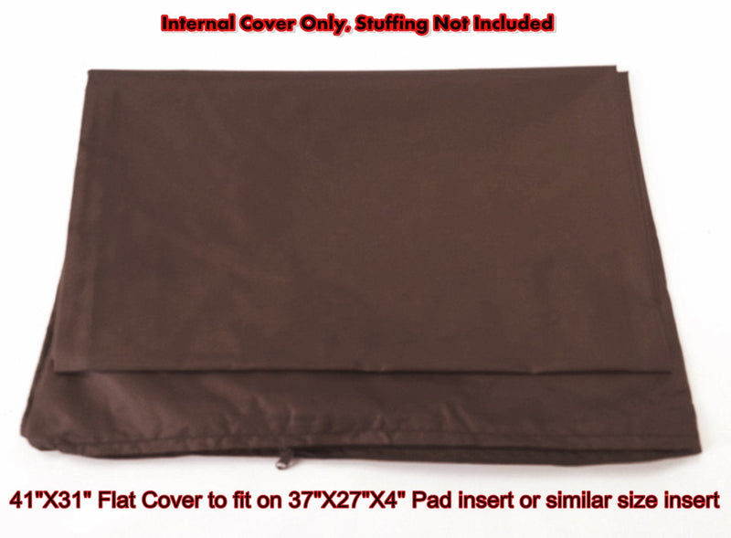 Dogbed4less Internal Duvet Case Waterproof Zipper Dog Bed Cover for Small Medium to Extra Large Pad Insert Stuffing Pet Bed - Cover Liner Only 1 Pack 37"X27"X4" - BeesActive Australia