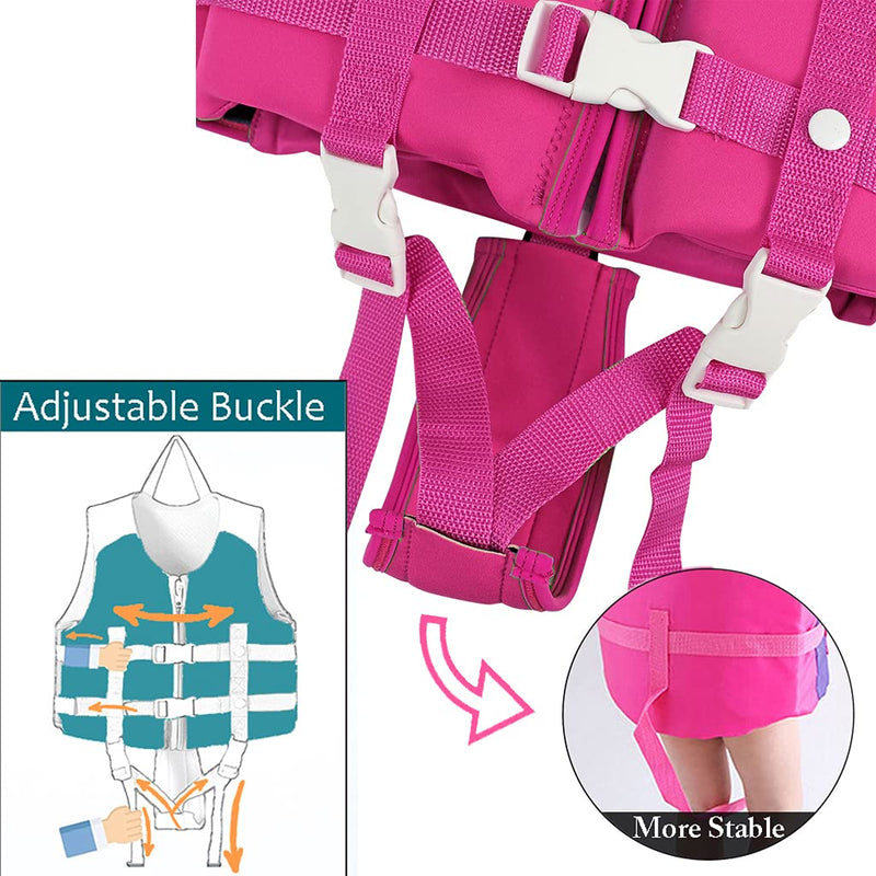Kids Swim Vest- Swimming Vest for Child with Adjustable Safety Strap , Suitable for Age 1-9 Years Pink S/(1-3 Years) - BeesActive Australia