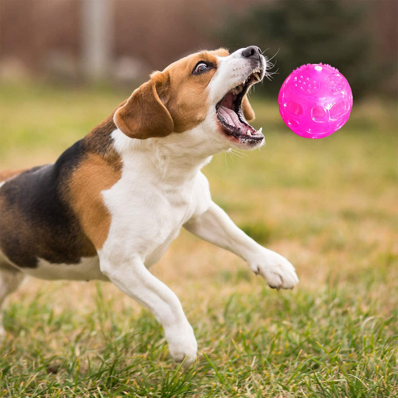 3.2 Inch Durable Pet Dog Balls Toys Rubber Squeak Dog Ball Indestructible Dog Toy Balls… Blue+Red+Purple - BeesActive Australia
