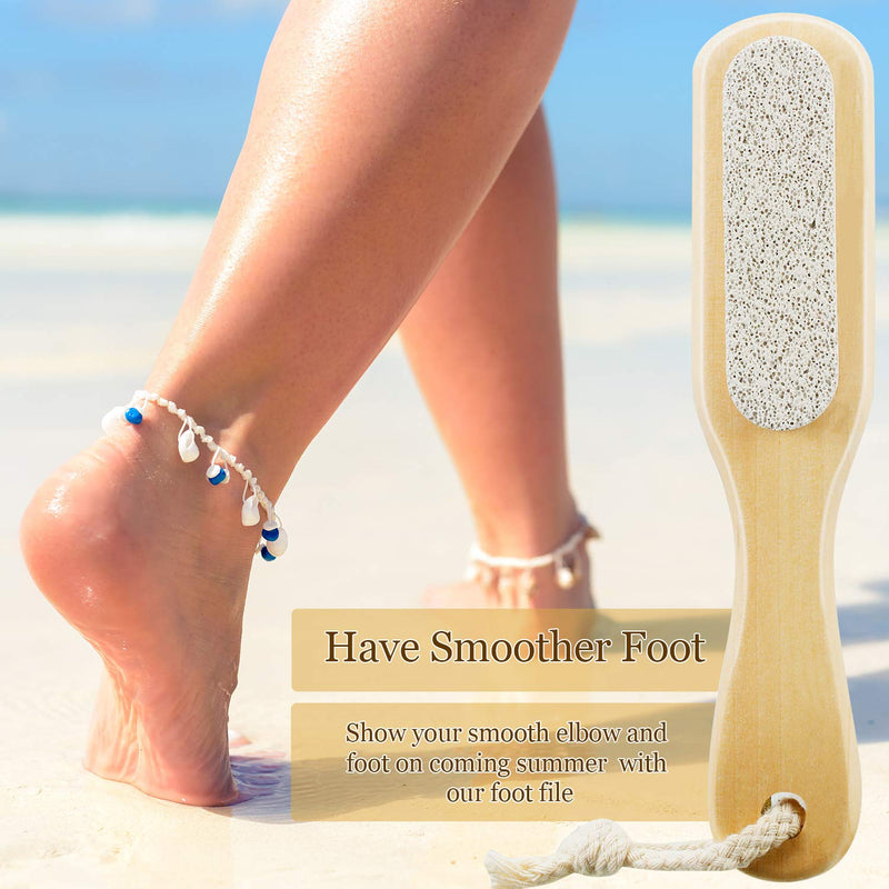 2 Pieces Foot File Callus Corn Remover Pumice Stone Brush Foot Scrubber Exfoliator Double Side with Pumice Stone and Bristle Brush Heel Scraper Foot Care Tools for Feet Dry Dead Skin - BeesActive Australia