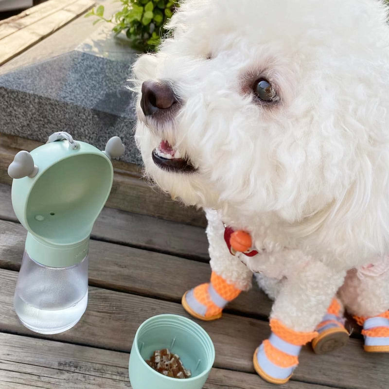 Yeduzyn Dog Water Bottles with Strap for Walking Dog Water Cup for Walking Dog Water Bottle Drinking Water Green Drinking 12oz and Feeding 8oz - BeesActive Australia