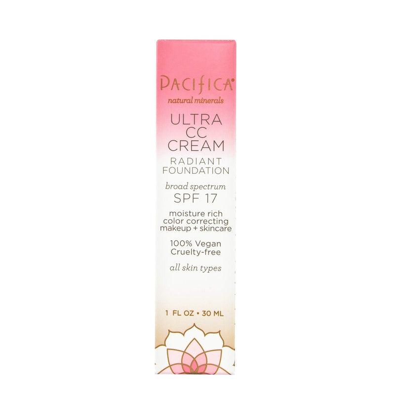 Pacifica Beauty Ultra CC Cream Radiant Foundation with Broad Spectrum SPF 17, Natural/Medium, 1 Fl Oz - BeesActive Australia