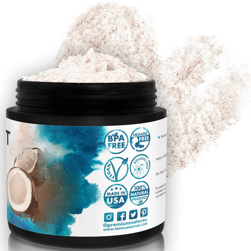 Coconut Milk Exfoliating Body Scrub - Natural Coconut Oil Skin Exfoliator for Face Hand Lip & Body with Sea Salt & Shea Butter - BeesActive Australia