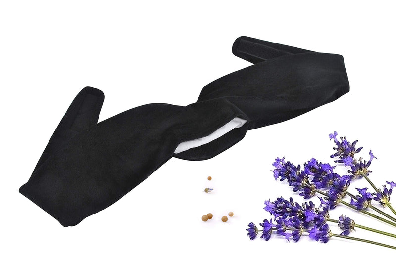 Moist Heat Weighted Eye Mask by FOMI Care | Warm Head Wrap for Migraines, Dry Eyes, Headaches, Muscle Tension, and Sinus Relief | Lavender Scented, Natural Clay Bead Filling - BeesActive Australia