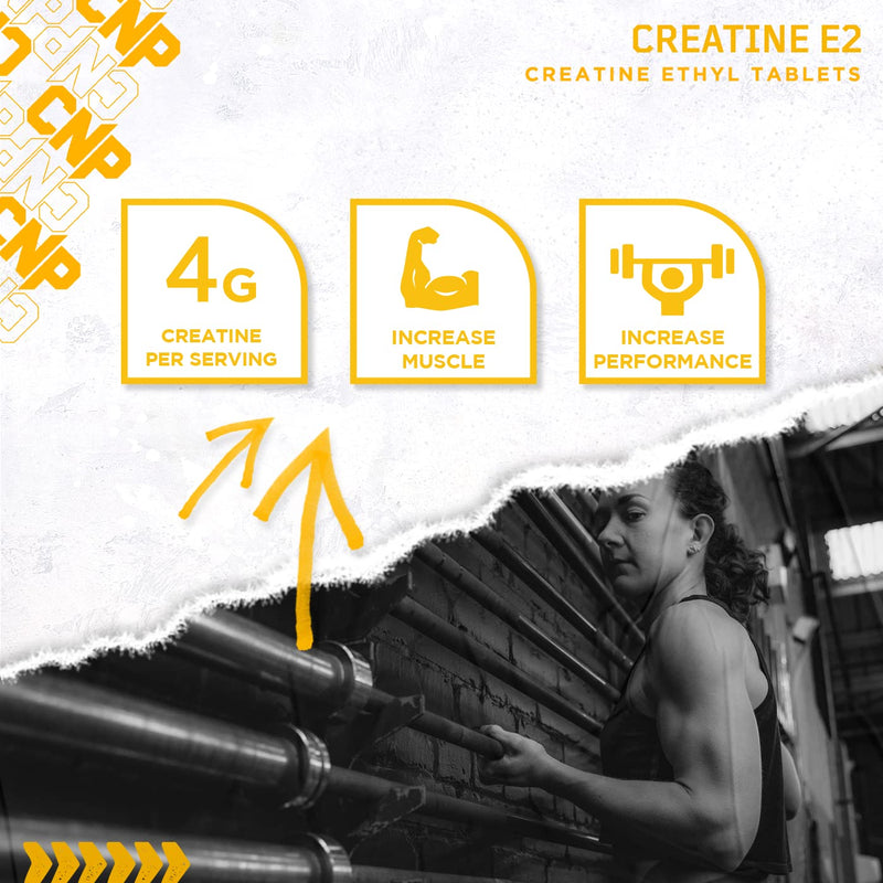 CNP Professional Creatine Range, 500g / 250g Creatine Monohydrate Powder, E2 Ethyl Ester 240 Capsules (E2 Capsules) E2 Capsules - BeesActive Australia