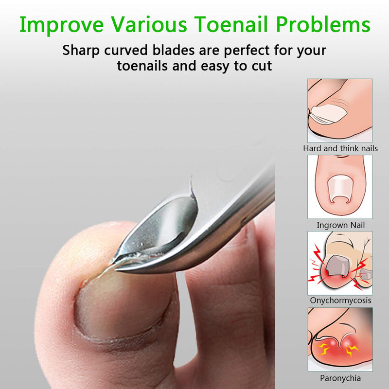 Professional Toenail Clippers for Thick Nails for Seniors - Thick Toenail Clippers for Men - Large Handle for Easy Grip + Sharp Stainless Steel - Best Nail Clipper… - BeesActive Australia