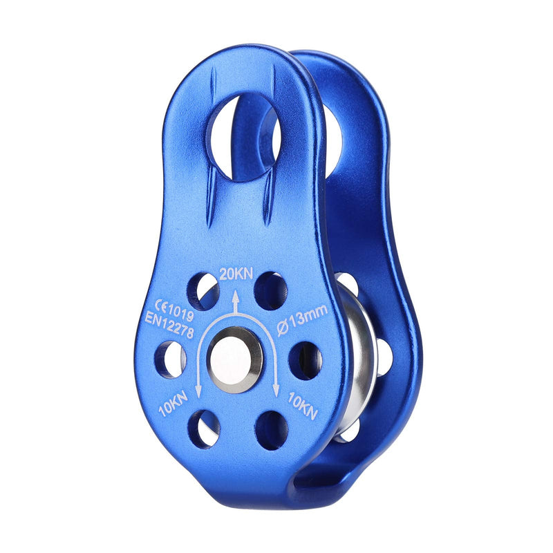 NAXEN 20kN Micro Pulley Climbing Pulley Aluminum Pulley Blue - BeesActive Australia