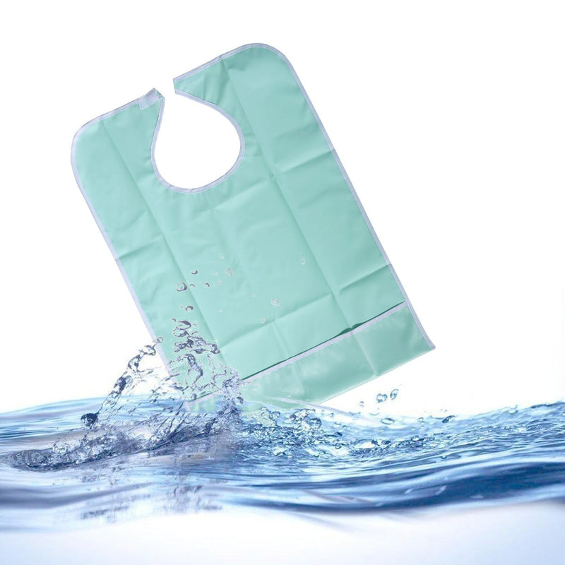 NUOLUX Waterproof Adult Bib Clothing Protector Elderly Disabled Aid Apron (Light Green) - BeesActive Australia