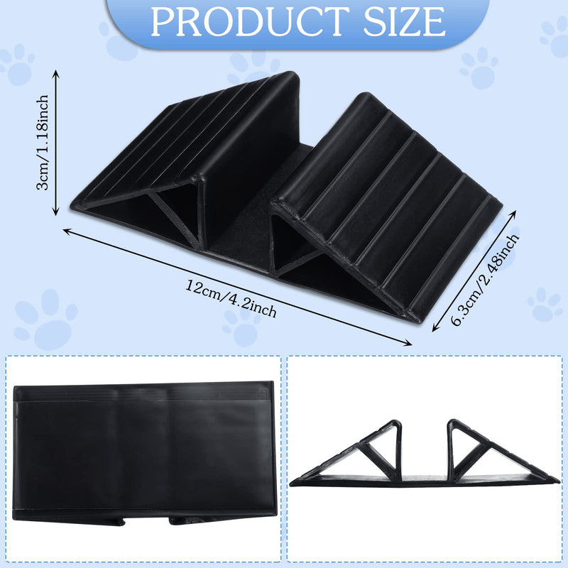 4 Pcs Support Feet for Pet Gate Plastic Triangle Reinforcement Fitting Dog Panel Isolation Fence Free Standing Pet Gate Dog Fence Panels for Configurable Wood Dog Gate Doggie Guardrail, Black - BeesActive Australia