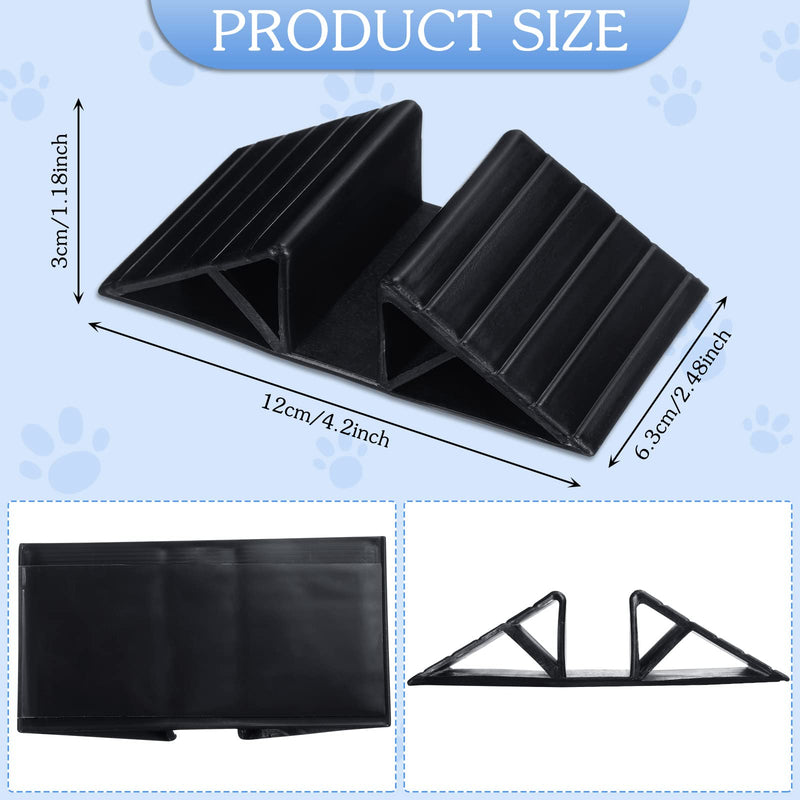 6 Pcs Support Feet for Pet Gate Plastic Triangle Reinforcement Fitting Dog Panel Isolation Fence Free Standing Pet Gate Dog Fence Panels for Configurable Wood Dog Gate Doggie Guardrail, Black - BeesActive Australia