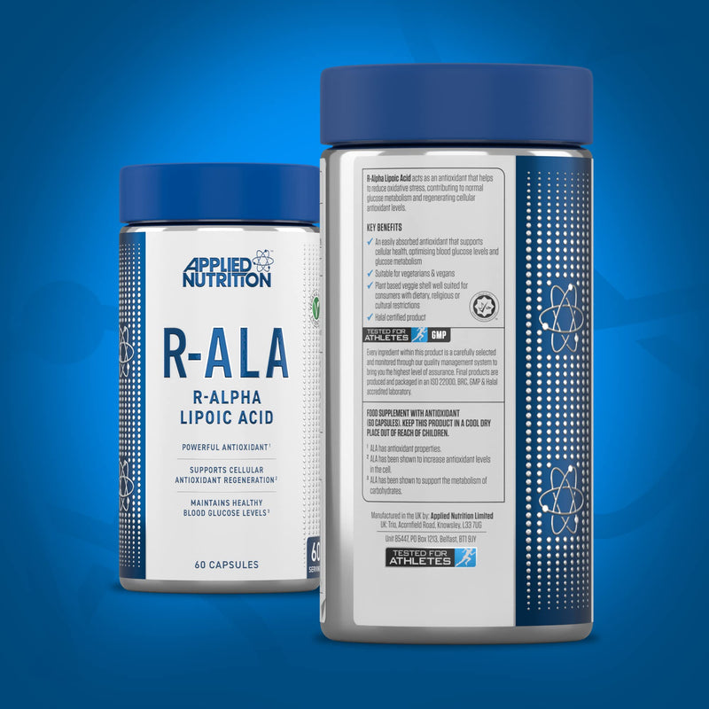 Applied Nutrition R-Alpha Lipoic Acid 200mg - 60 Vegetable R ALA Capsules - Premium Formula (2 Month Supply) - BeesActive Australia