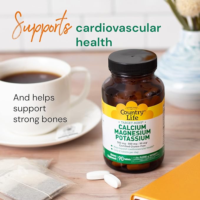 Overseas Direct Delivery Country Life Cal-Mag-Potassium Target-Mins, 180 Tabs - BeesActive Australia