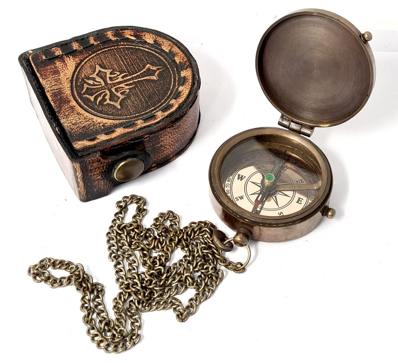 Brass Nautical - Brass Compass Engraved with Religious Scripture Verse, Gift for Son, Grandson, Daughter, Baptism, Confirmation Communion Godson Church Graudation Day Psalm 37:3 - "Commit Your Way to the Lord" - BeesActive Australia