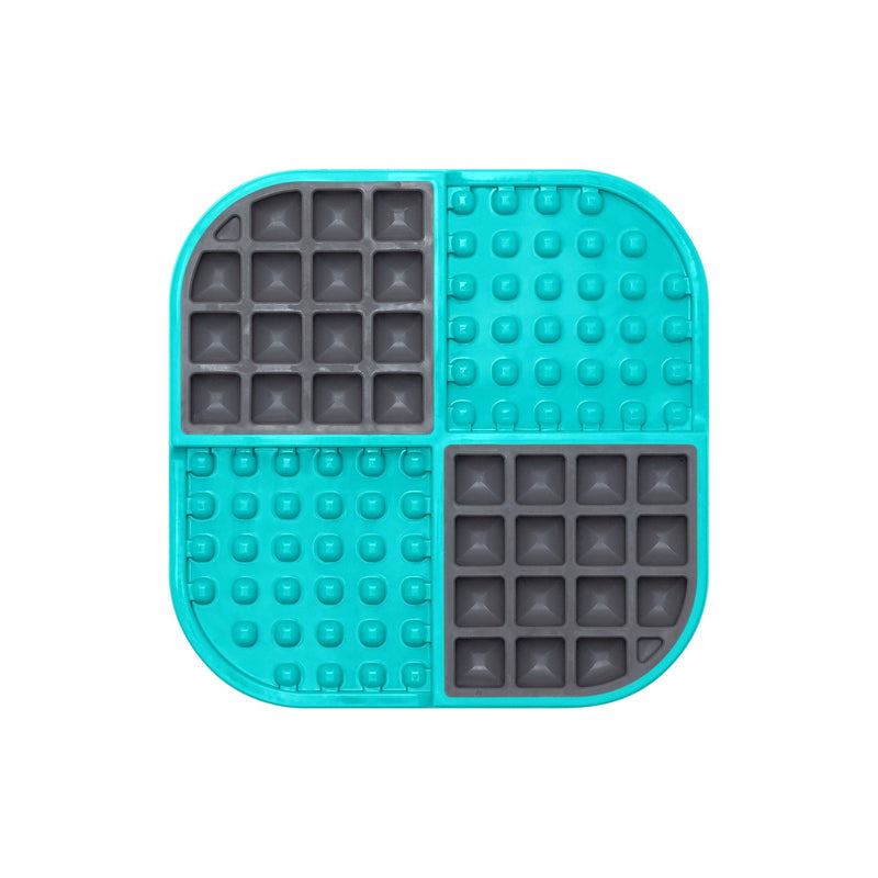 Lickimat Slomo, Dog Slow Feeders Lick Mat, Boredom Anxiety Reducer; Perfect for Food, Treats, Yogurt, or Peanut Butter. [Fun Alternative to a Slow Feed Dog Bowl] Available in a Variety of Colors Turquoise - BeesActive Australia