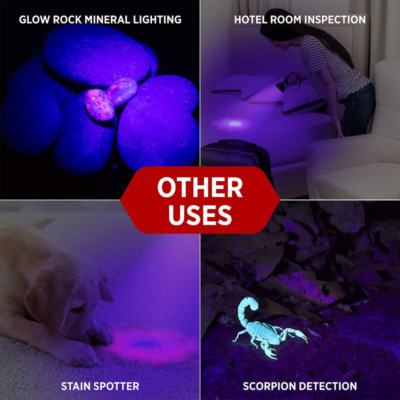 GearLight UV Black Light Flashlight XR68 - Powerful 68 LED Blacklight Flashlights for Pet Urine Detection, Scorpion, Bed Bug, Resin Curing, Dog Stain, and Carpet Odor Eliminator Remover - BeesActive Australia