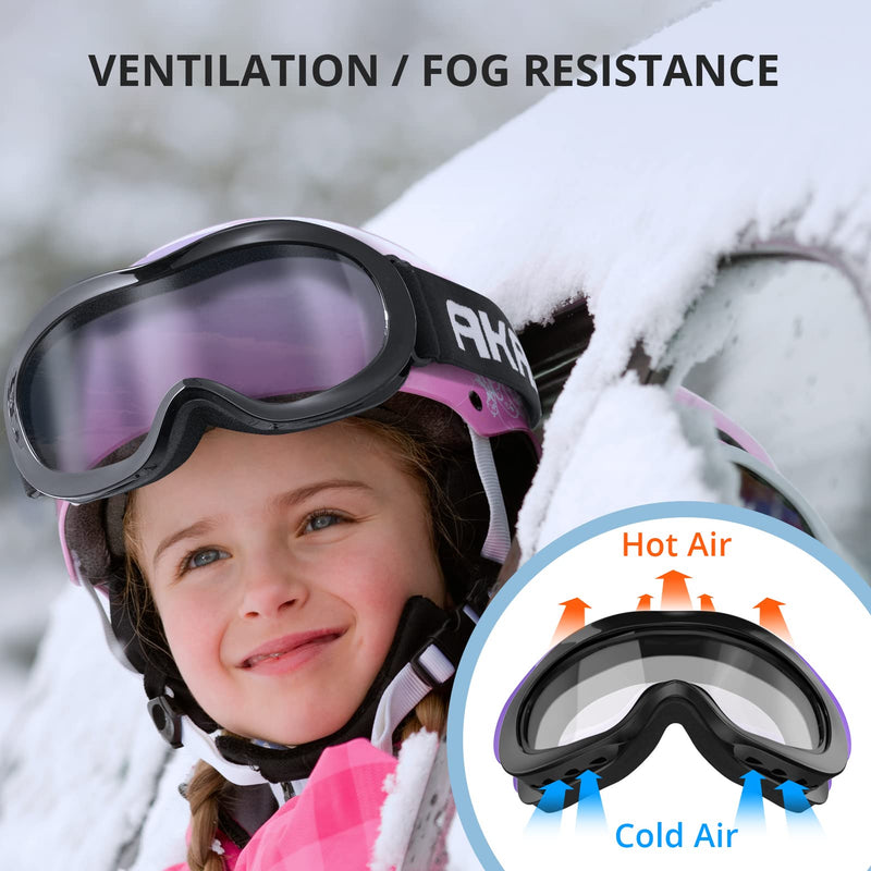 AKASO Kids Ski Goggles for Youth, Kids, Anti-Fog, 100% UV Protection, Double-Layer Spherical Lenses - BeesActive Australia