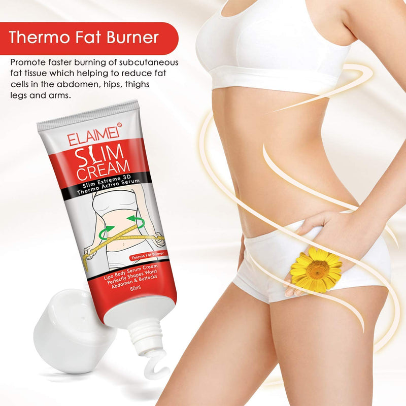 Hot Cream, Slimming Cellulite Firming Cream, Body Fat Burning building Massage Gel Weight Losing for Shaping Waist, Abdomen and Buttocks - 60ml - BeesActive Australia