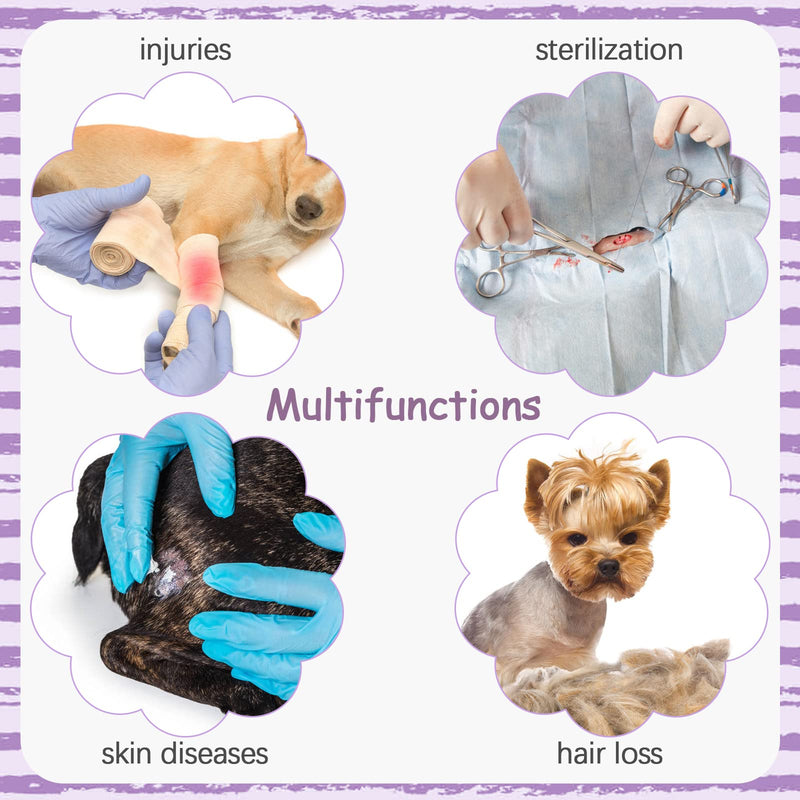 Kuoser Dog Onesie Recovery Suit, Puppy Long Sleeve Bodysuit After Surgery Shirt for Shedding Skin Disease Wound Protection, Pet Pajamas Anti-Licking Cone Alternative for Small Medium Cats Dogs Large (Back Length: 14.6'') Purple - BeesActive Australia