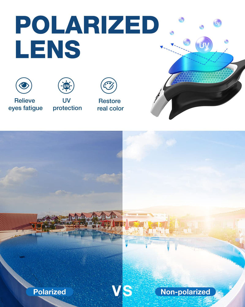 ZIONOR Swim Goggles, 2 Packs G1 Polarized Swimming Goggles for Adult/Men/Women A2-polarized Blackblue & Whitegold - BeesActive Australia