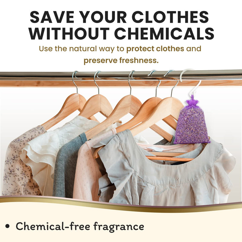 5 Cedar and 5Lavender Sachet Bags, Fully Stuffed Scented Sachets with Hanger Hooks, Perfect for Closets, Drawers, Cars, Gym Bags, or Anyplace That Needs to Smell Better 5 Cedar & 5 Lavender Sachets - BeesActive Australia