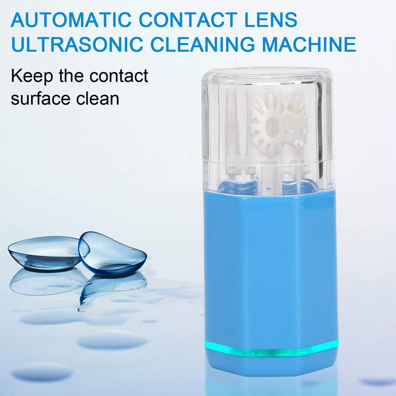 Contact Lens Washer, Ultrasonic Automatic Contact Lens Cleaner, Portable Contact Lenses Cleaning Tools(Blue) Blue - BeesActive Australia