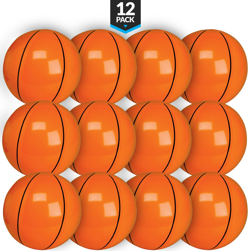 [AUSTRALIA] - Bedwina Inflatable Basketballs (Pack of 12) 16 inch, Beach Balls for Sports Themed Birthday Parties, Beach Pool Party, Games, Favors, Stocking Stuffers 