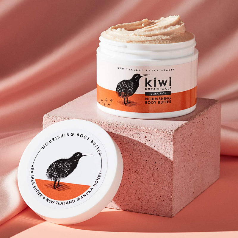 Kiwi Botanicals Nourishing Body Butter with Manuka Honey & Shea Butter for Dry Skin, 8.5 oz - BeesActive Australia