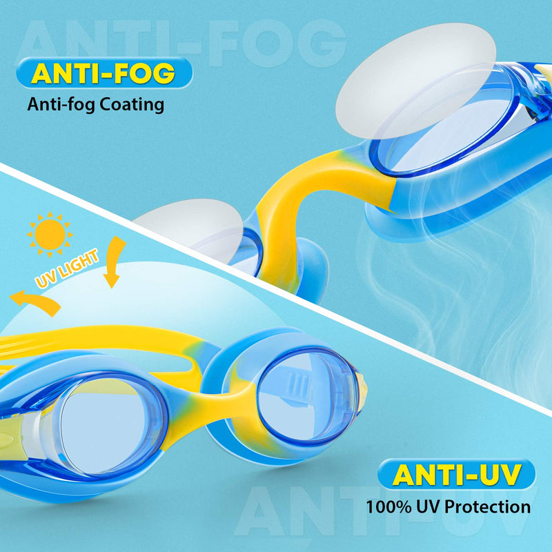 Portzon Swimming Goggles Anti Fog Swimming Goggles Clear No Leaking - BeesActive Australia
