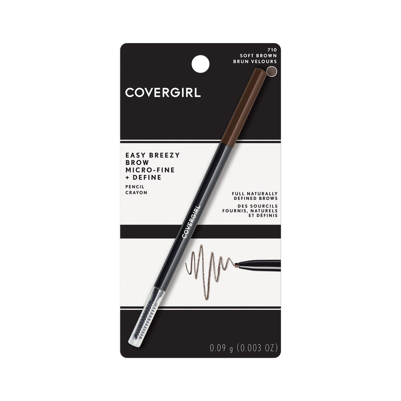 COVERGIRL Easy Breezy Brow Micro-Fine + Define Pencil, Soft Brown, 0.03 Pound (packaging may vary) Pack of 1 - BeesActive Australia