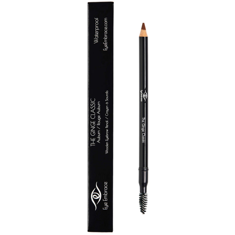 Eye Embrace The Ginge Classic: Auburn Red Wooden Eyebrow Pencil – Waterproof, Double-Ended Pencil with Sharpener & Spoolie Brush, Cruelty-Free - BeesActive Australia