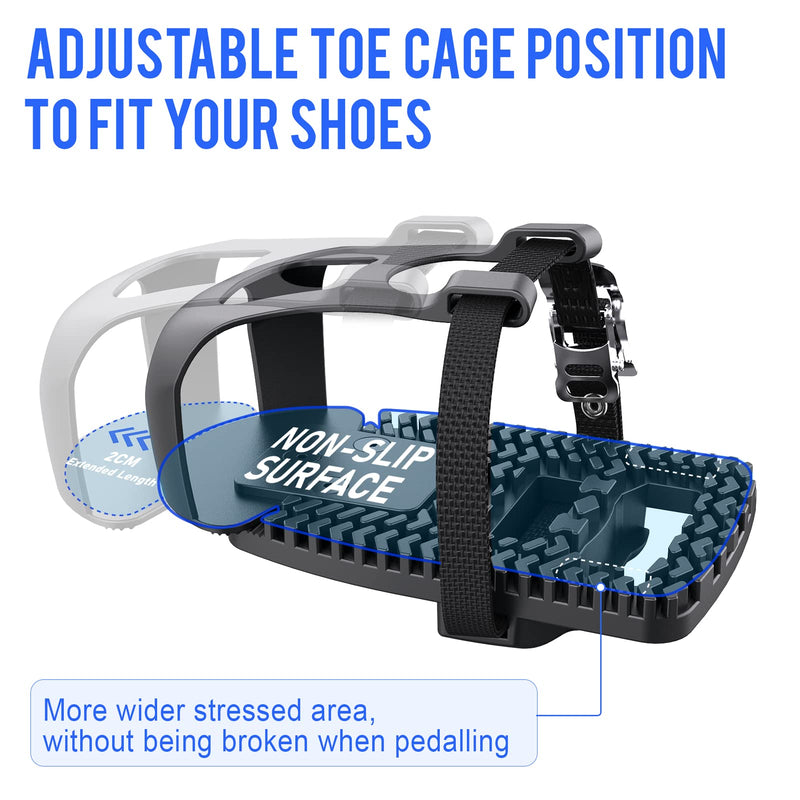 Toe Cages for Peloton Bike & Bike+(Only for Peloton Adapters), Kelecuia Peloton Pedal Toe Cage for Regular Shoes, Convert Look Delta Pedal to Toe Clip Straps, Ride with Sneakers - BeesActive Australia