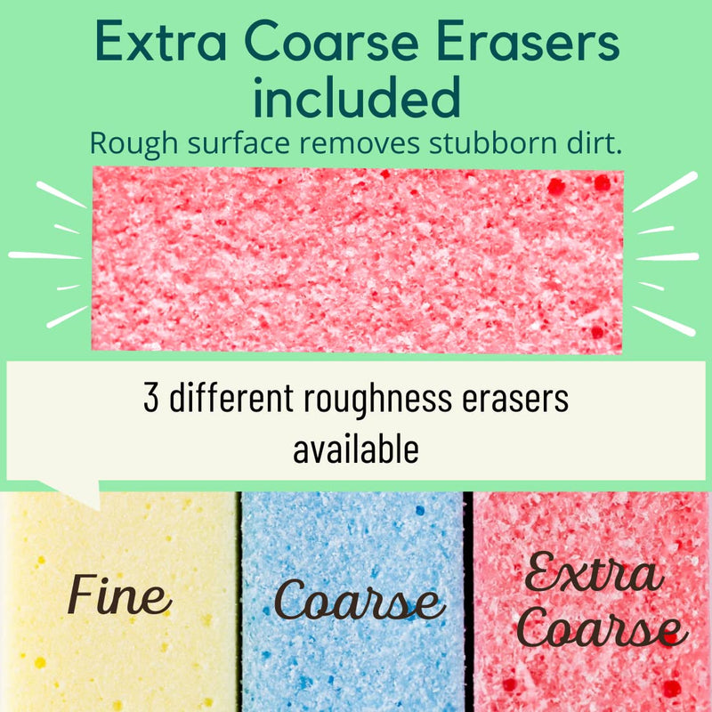 Rust Eraser for Knives Kitchen Stoves Wood Finish and Bicycles Multi Purpouse Cleaning Rubber Eraser Remover Dirt Stains (Extra coarse) Made in Japan, Set of 2 Pack of 2 Extra Coarse - BeesActive Australia