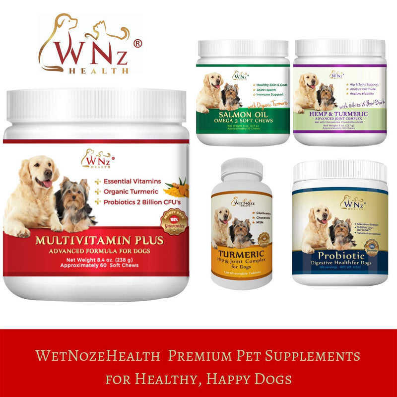 WNz Health Probiotics for Dogs - Best Relief from Diarrhea Constipation Allergies Bad Breath Itching Gas & Shedding Chicken Flavor Vitamins - BeesActive Australia