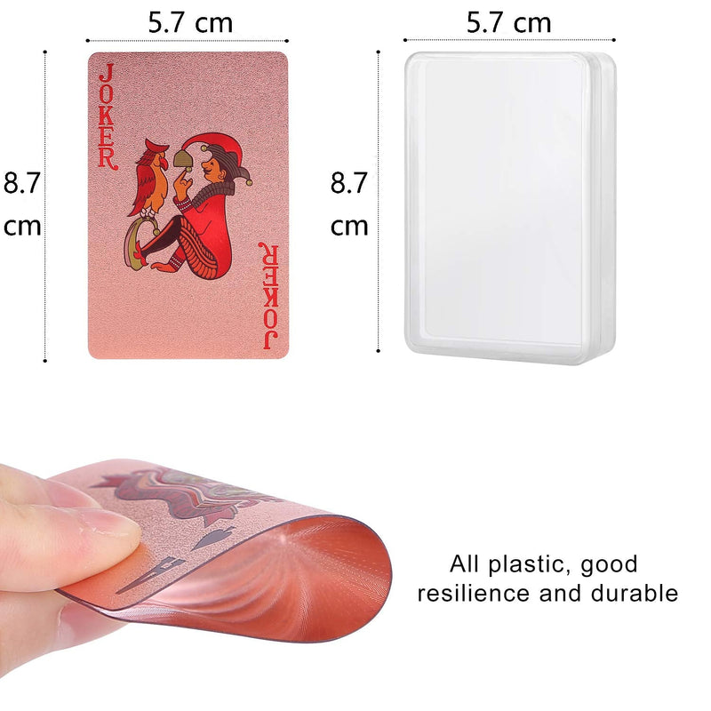 GORCHEN Playing Cards Waterproof Plastic Foil Poker Cards Set Magic Tricks Tool for Men Women Party Game Show Festival, Gold Silver Pink Black Laser Gold+silver+pink+black - BeesActive Australia
