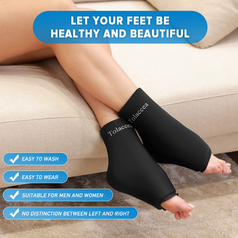 Ankle Foot Ice Pack Wrap for Injuries Reusable Gel Cold Compress Pack and Hot Therapy for Achilles Tendon, Heels, Edema, Arch, Plantar Fasciitis, Sprained, Swelling Recovery Black (Pack of 1, L) Pack of 1 1 Count (Pack of 1) - BeesActive Australia