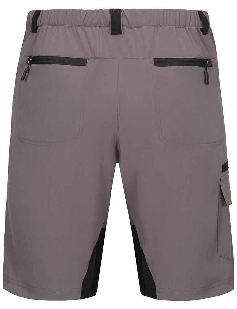 Little Donkey Andy Men's Golf Hiking Cargo Shorts Quick Dry Stretch Lightweight Outdoor Shorts with Zipper Pockets,9 Inch Grey Large - BeesActive Australia