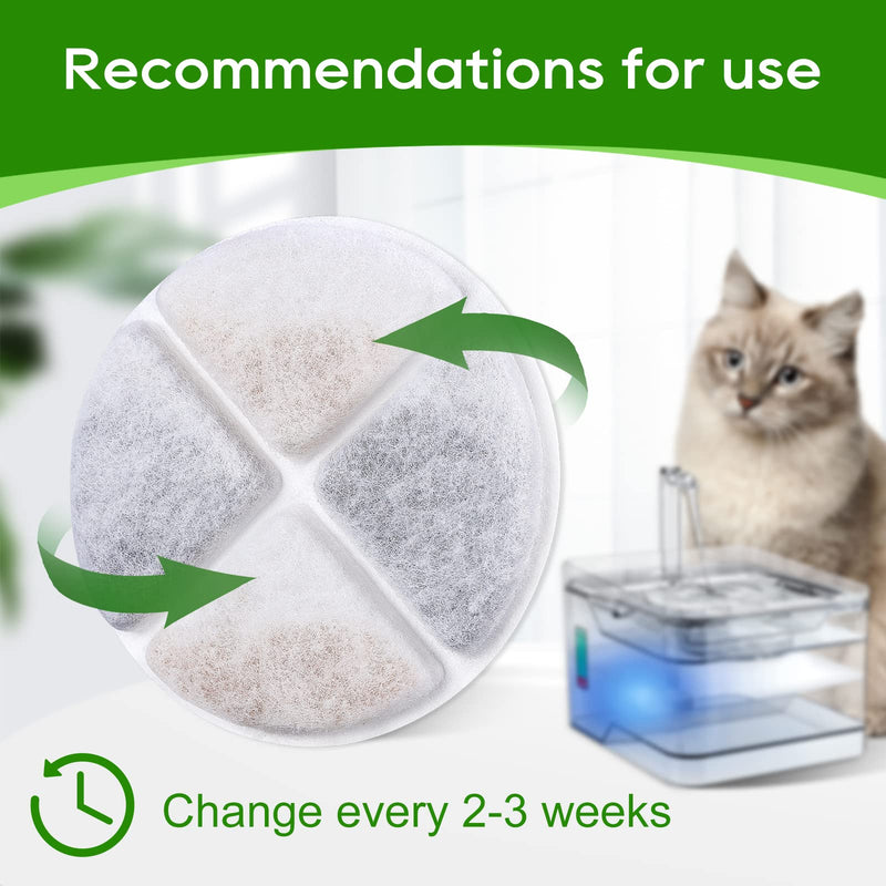 MyfatBOSS Cat Fountain Filters, 8 Pack Cat Filters for Water Fountain, Cat Water Fountain Filter Replacement, Pet Fountain Filter Replacement Fit for petnf 101 oz/ 3 Liter Pet Water Fountain - BeesActive Australia