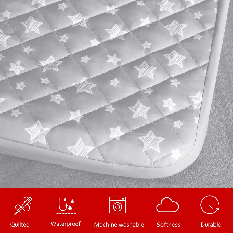 Moonsea Dog Bed Covers Replacement Washable Easy to Clean Cover Only, Waterproof Dog Bed Cover Dog Pillow Cover Quilted, Pet Bed Cover Lovely Grey Star Print, Puppy Bed Cover, for Dog/Cat L（27"x 36"） - BeesActive Australia