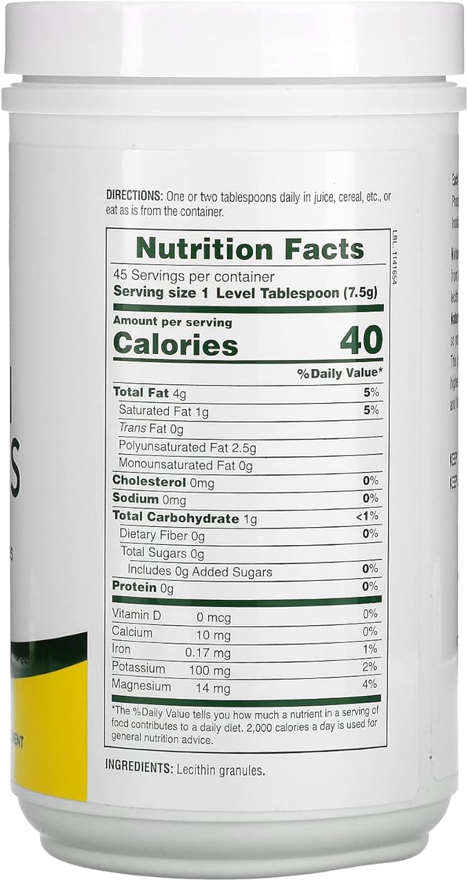 Nature's Plus, Lecithin Granules, Natural Soya, 12 oz (340 g) - BeesActive Australia