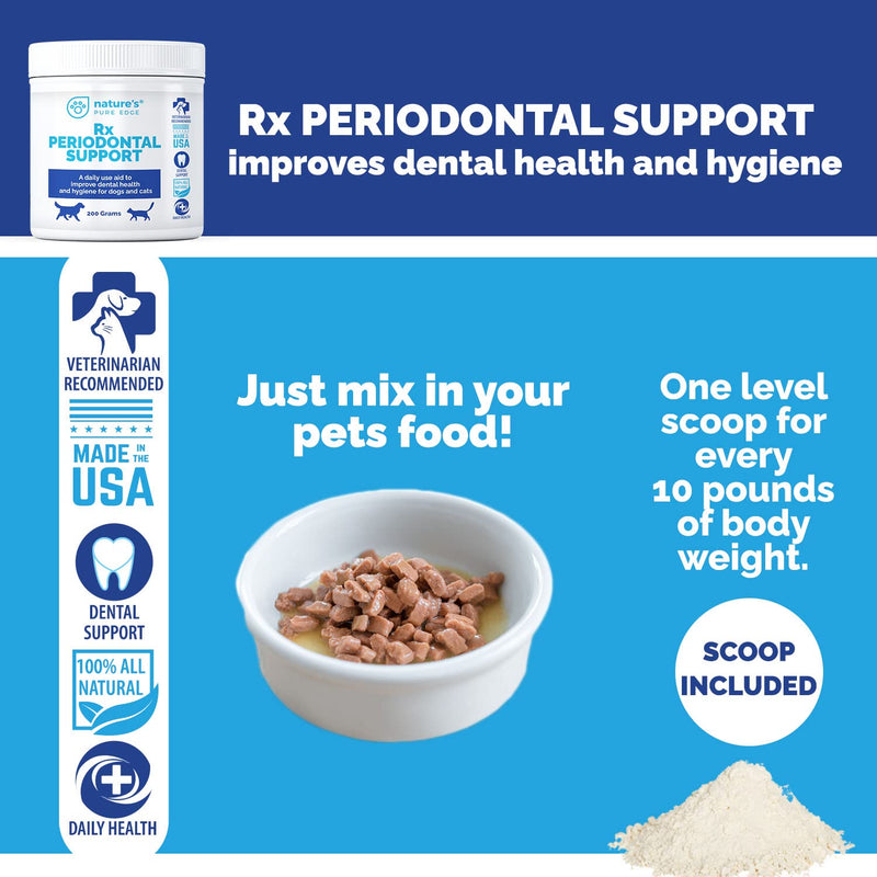Rx PERIODONTAL Support-Dental Care for Dogs and Cats. Eliminates Bad Breath, Plaque, and Tartar. Promotes Healthy Teeth and Gums. Extra Large, 200 Grams. - BeesActive Australia