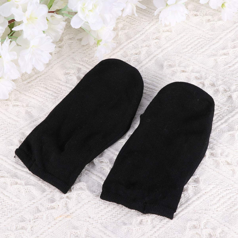 Exceart 3 Pairs of Peep Toe Socks Open Toe Socks Invisible Liner Breathable Liner Socks No Show with Nonslip Gel Heel Grip (Black) Black - BeesActive Australia