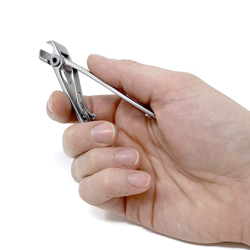 Kohm CP-220L Straight Blade, 5mm Heavy Duty, Wide Jaw Toenail Clippers for Thick Toenails or Tough Fingernails, Large Toenail Clippers for Men, Seniors, Adults - BeesActive Australia