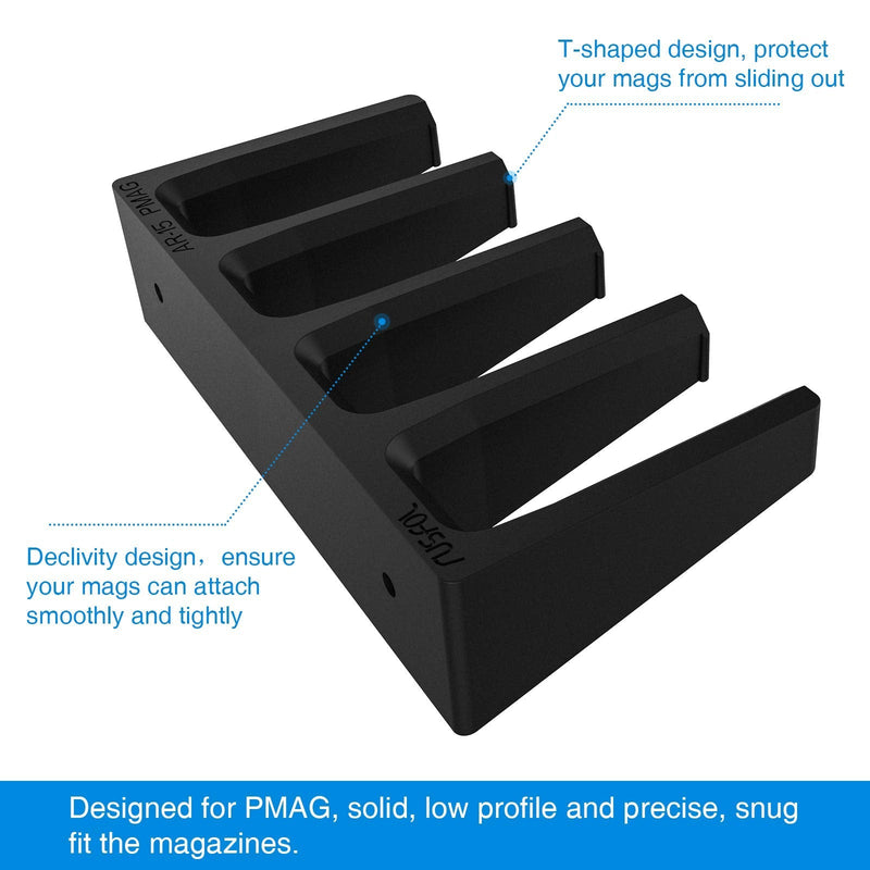 Solid ABS Standard PMAG Wall Mount, Mag Holder, Home Magazine Storage Rack 4 x PMAG Mount 1 Pack - BeesActive Australia