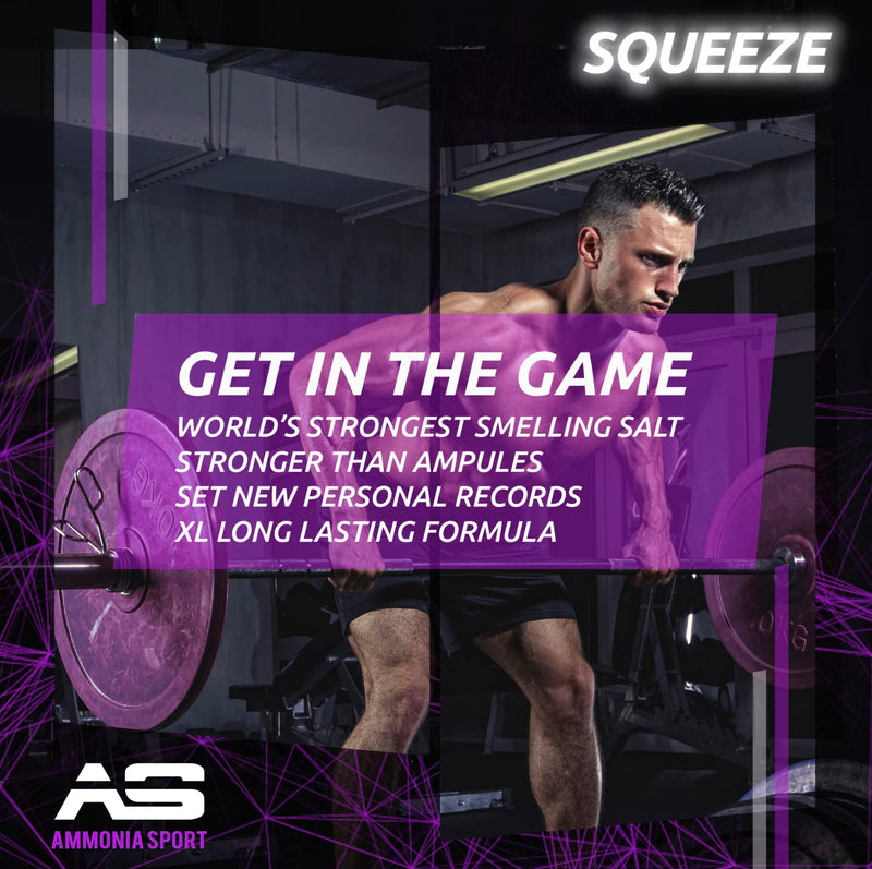 Smelling Salts for Athletes - Squeeze & Sniff! Pre-Activated Salt with Hundreds of Uses Per Bottle - Powerlifting Ammonia Inhalant - Rush, Alert Supplement - Inhalants for Fainting - by AmmoniaSport - BeesActive Australia