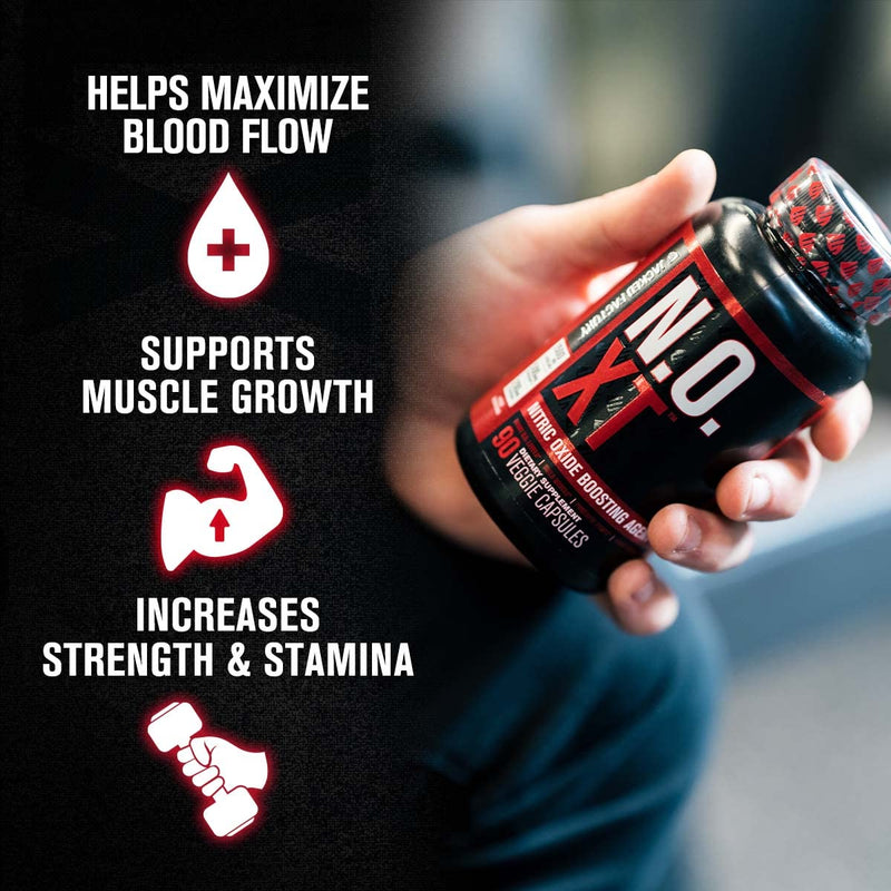N.O. XT Nitric Oxide Supplement with Nitrosigine L Arginine & L Citrulline for Muscle Growth, Pumps, Vascularity, & Energy - Extra Strength Pre Workout N.O. Booster & Muscle Builder - 90 Veggie Pills 90 Count (Pack of 1) - BeesActive Australia