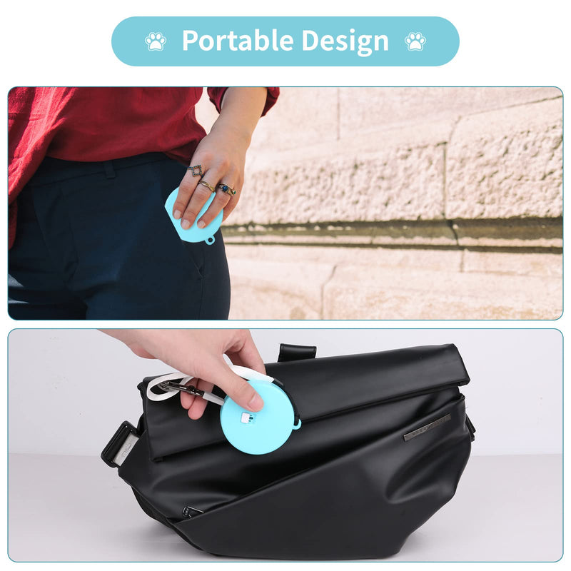 Retractable Dog Leash for Small and Medium Dogs Cats up to 22lbs with 9.8ft Anti-Pull Strong Nylon Tape, Hands Free, Mini Portable and Lightweight Walking Leash with Wrist Strap, One-Hand Brake, Tangle Free Blue - BeesActive Australia